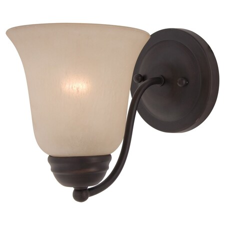 Maxim One Light Oil Rubbed Bronze Wilshire Glass Wall Light 2120WSOI
